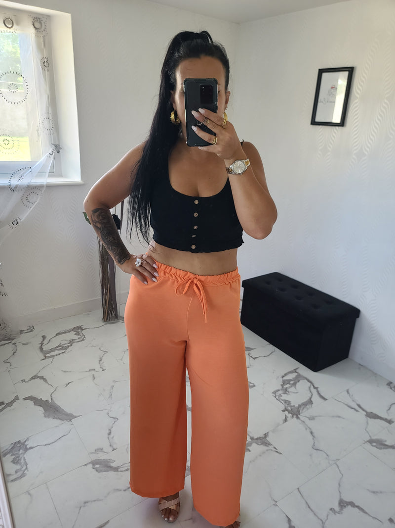 Pantalon fluide Zao orange