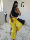 Pantalon fluide Zao jaune