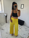 Pantalon fluide Zao jaune