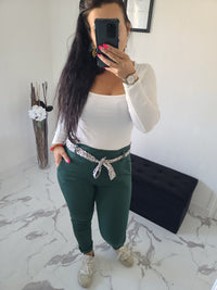 Pantalon Chisy vert bouteille