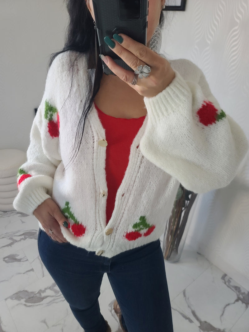 Gilet CERISE blanc