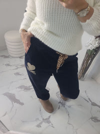 Pantalon AMOUR en velours marine