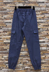 Pantalon cargo coloris jean