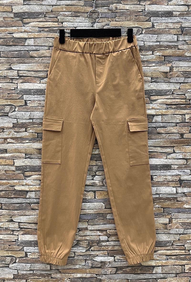 Pantalon cargo camel