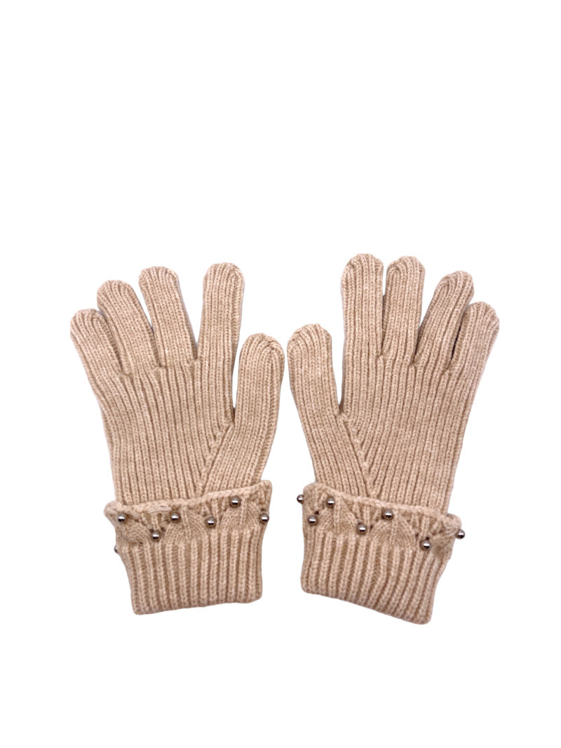 Ensemble bonnet, gants, écharpe THEO beige