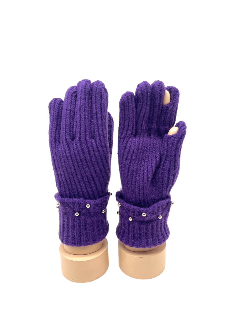 Ensemble Bonnet, écharpe, gants THEO violet